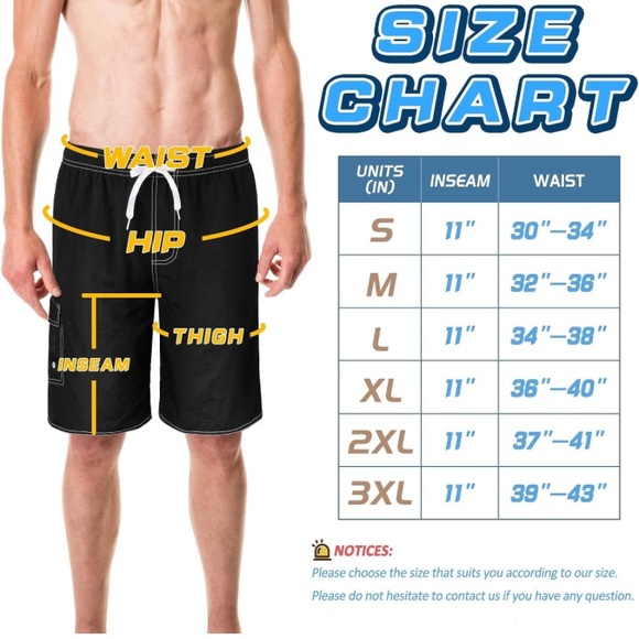 Mens Swimming Trunks Swim Trunks Quick Dry Swim Shorts with Mesh - Picture 6 of 7